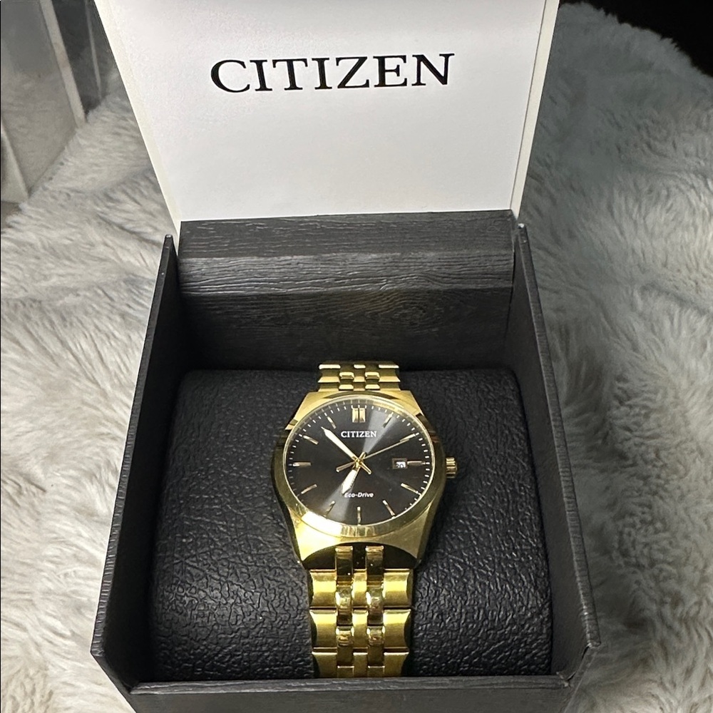 Citizen Gold Timepiece with Black Face